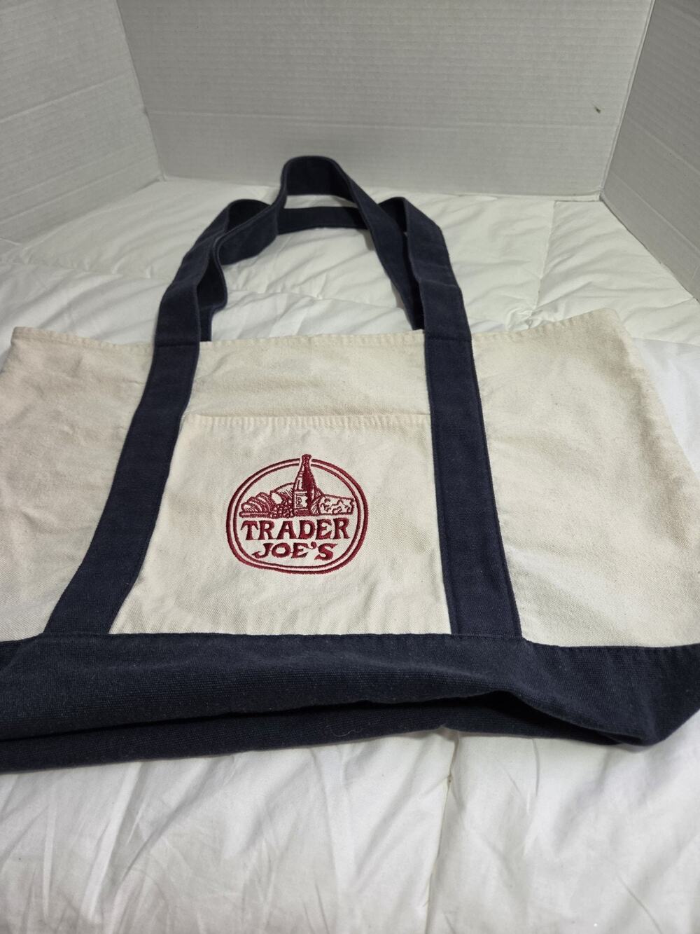 Trader Joe’s Canvas Grocery Store Tote Bag 18 X 14 Cotton
